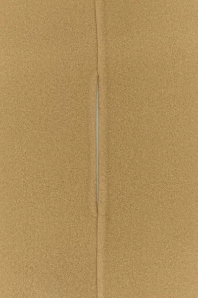 Jil Sander Light Brown Logo Patch Scarf In Brown