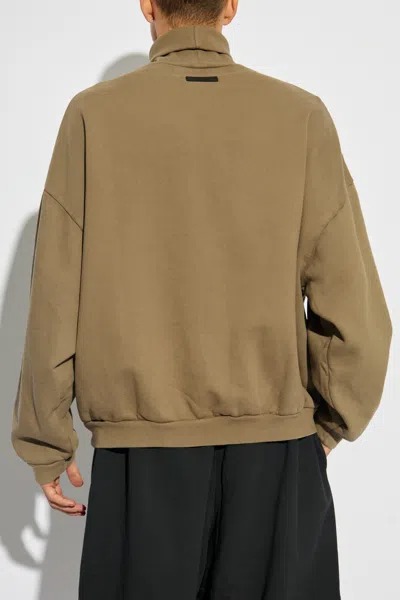 Essentials Logo-print Sweatshirt In Brown