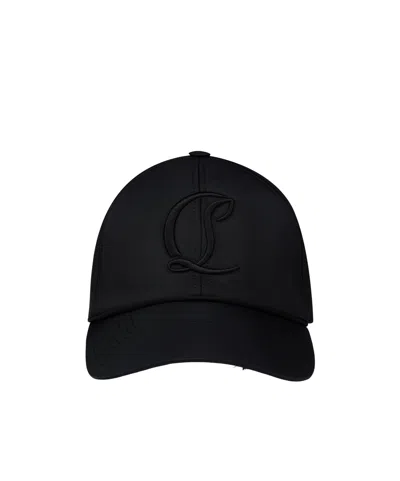 Christian Louboutin Mens Black Mooncrest Cotton-canvas Baseball Cap Xs