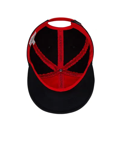 Christian Louboutin Mens Black Mooncrest Cotton-canvas Baseball Cap Xs