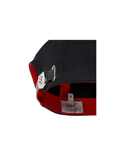 Christian Louboutin Mens Black Mooncrest Cotton-canvas Baseball Cap Xs