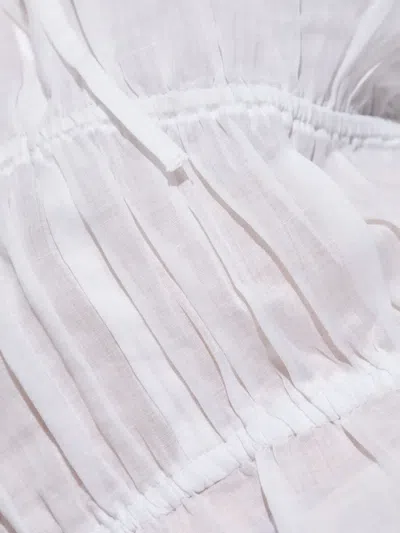 Rag & Bone Ruffled Peplum Blouse In White