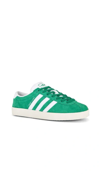 Adidas Originals Suede Round Toe Sneakers With Herringbone Motif In Green