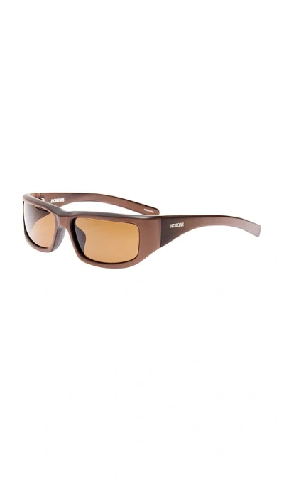 Jacquemus Aero Sunglasses In Brown