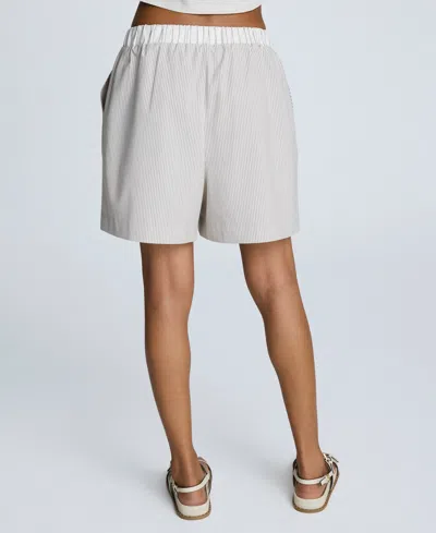 Kenneth Cole Pull-on Elastic Waistband Boxer Shorts In Gray