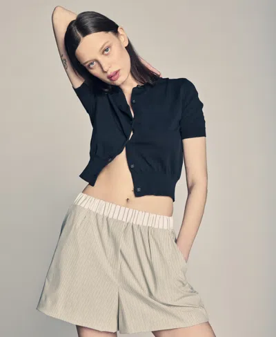 Kenneth Cole Pull-on Elastic Waistband Boxer Shorts In Gray