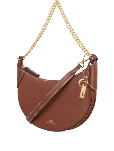 Polo Ralph Lauren Polo Id Mini Shoulder Bag In Brown