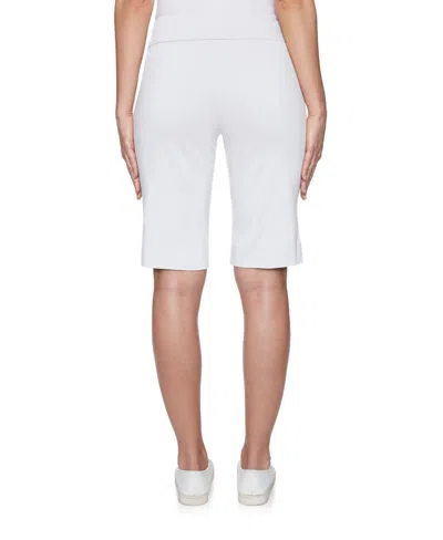 Ruby Rd. Petite Pull On Tech Bermuda Short In White