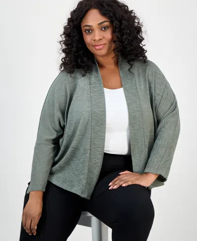 Kasper Plus Size Onion-skin Jacket In Green