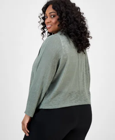 Kasper Plus Size Onion-skin Jacket In Green