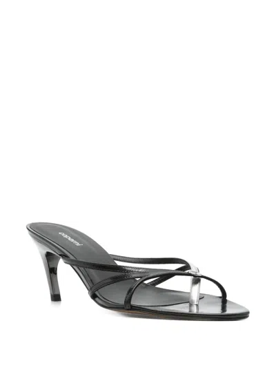 Coperni 35mm Leather Thong Sandals In Black