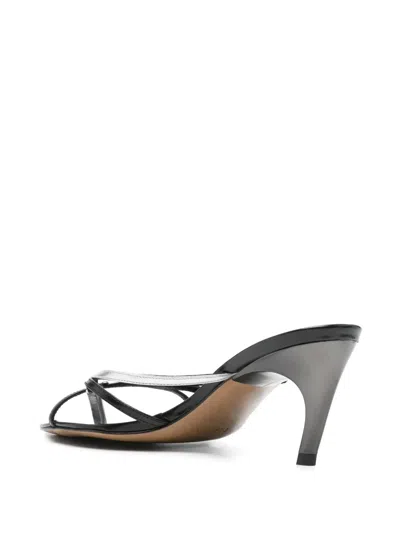 Coperni 35mm Leather Thong Sandals In Black