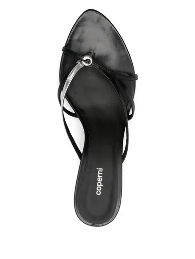 Coperni 35mm Leather Thong Sandals In Black