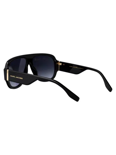 Marc Jacobs Black Acetate Sunglasses In Black