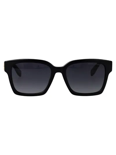 Marc Jacobs Acetate Square Sunglasses In Black