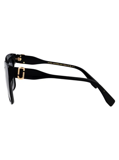 Marc Jacobs Acetate Square Sunglasses In Black