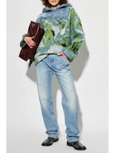 Attico Straight Leg Jeans In Blue