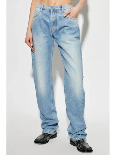 Attico Straight Leg Jeans In Blue