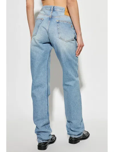 Attico Straight Leg Jeans In Blue
