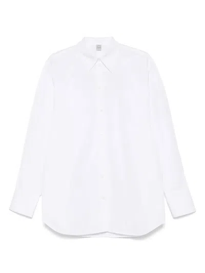 Totême Toteme Striped Cotton-poplin Shirt In White