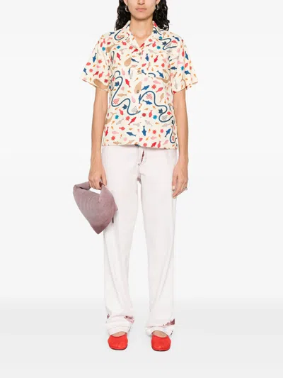 Federico Cina Bleached-effect Trousers