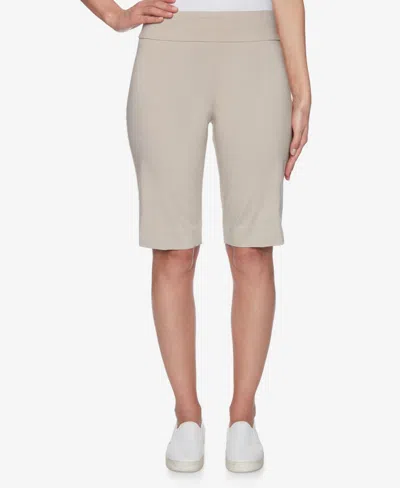 Ruby Rd. Petite Pull On Tech Bermuda Short In Brown