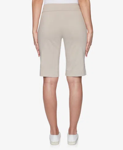 Ruby Rd. Petite Pull On Tech Bermuda Short In Brown