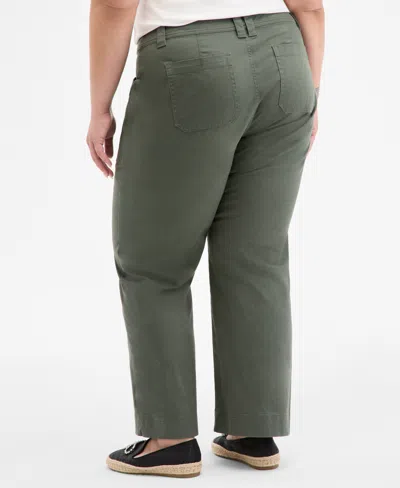 On 34th Trendy Plus Size Snap Front T Shirt Braided Trim Cargo Pants Exclusively At Macys