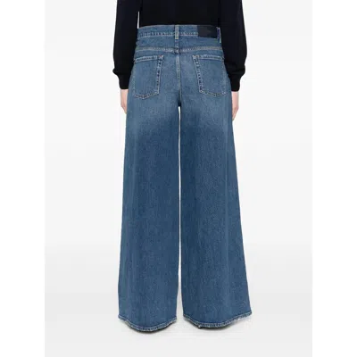 7 For All Mankind Zoey High Waist Wide Leg Jeans In Blue