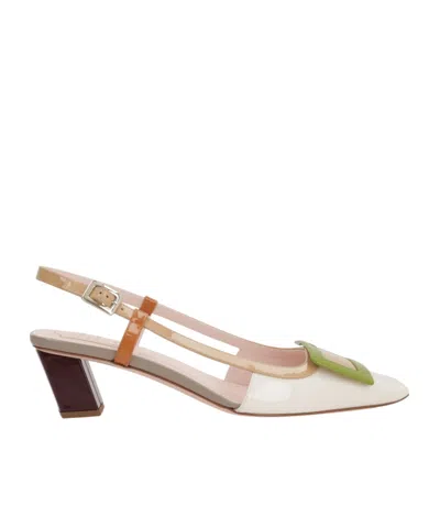 Roger Vivier Chic Block Heel Slingback Pump In Neutral