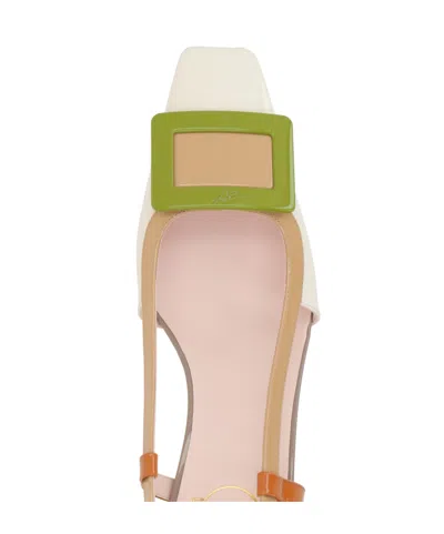 Roger Vivier Chic Block Heel Slingback Pump In Neutral