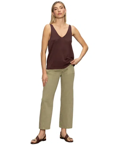 Sanctuary Women's V-neck Sleeveless Pullover Sweater In Brown