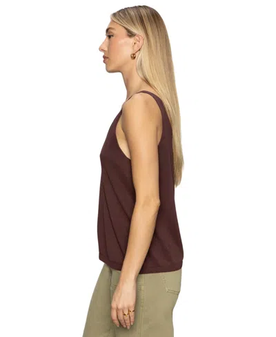 Sanctuary Women's V-neck Sleeveless Pullover Sweater In Brown