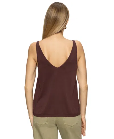 Sanctuary Women's V-neck Sleeveless Pullover Sweater In Brown