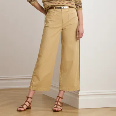 Ralph Lauren Women's Stretch Chino Wide-leg Cropped Pants