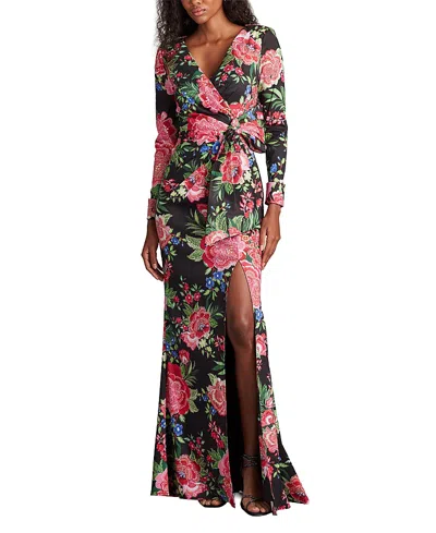 Tadashi Shoji Cii24469l Long Printed Formal Floral Dress In Multi