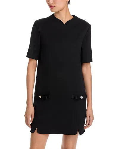 Versace Medusa Short Sleeve Shift Dress In Black