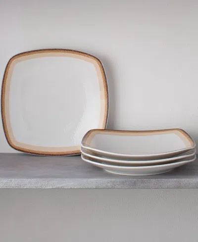 Noritake Colorscapes Layers Square Dinner Plate Set Of 4, 10.75"