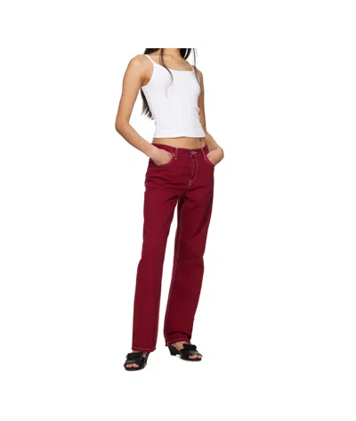 Re/done The Standard Jeans Currant In Red