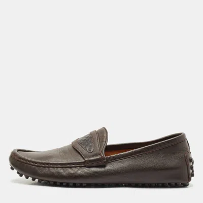 Pre-owned Gucci Ssima Slip On Loafers Size 40 In Brown