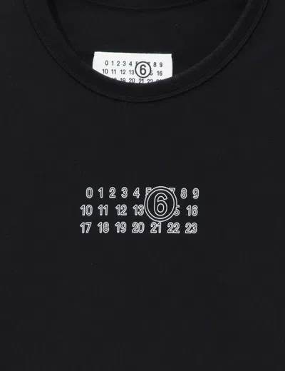 Mm6 Maison Margiela Mm6 By Maison Margiela "numeric" T-shirt Black In Black