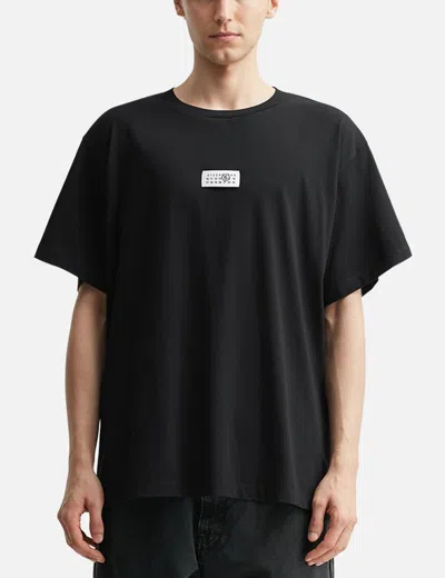 Mm6 Maison Margiela Black Round Neck Graphic T-shirt