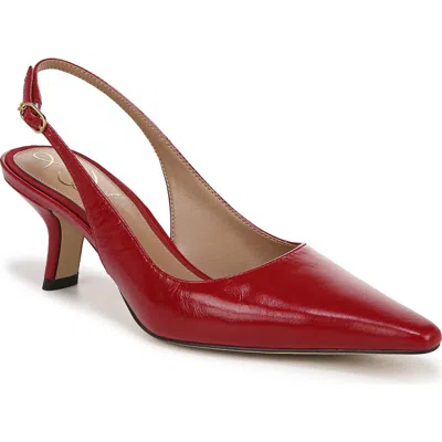 Sam Edelman Bianka Slingback Pump Deep Scarlet Red Leather