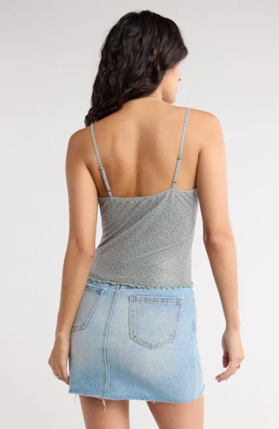 Abound Sweet Mesh Lace Trim Camisole In Gray