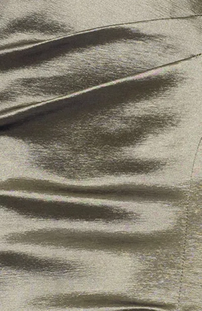 Xscape Evenings Stretch Taffeta Trumpet Gown In Brown