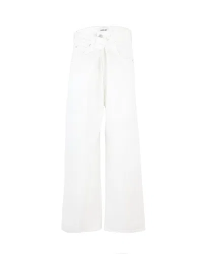 Agolde Wide Jeans Vana Fold White In White