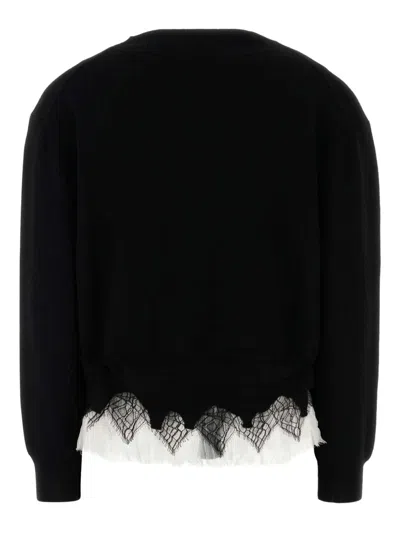 Alexander Mcqueen Alexander Mc Queen Black Ivory Wool Cashmere Cardigan