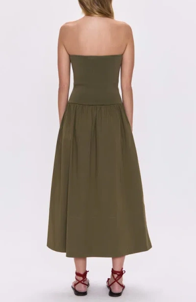 Pistola Mavo Tube Top Dress In Rich Olive In Green