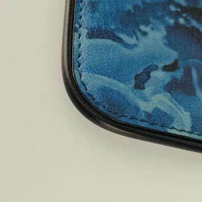 Pre-owned Dunhill Blue Leather Clutch Bag Pouch ()