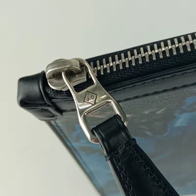 Pre-owned Dunhill Blue Leather Clutch Bag Pouch ()